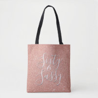 60 and Sassy Birthday Rose Gold Blush Pink Glitter