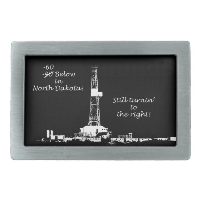 -60 Below Oilfield Buckle Rectangular Belt Buckle (Front)