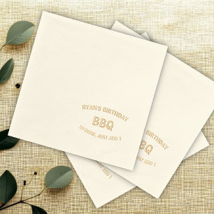 60 Birthday BBQ Foil Napkins
