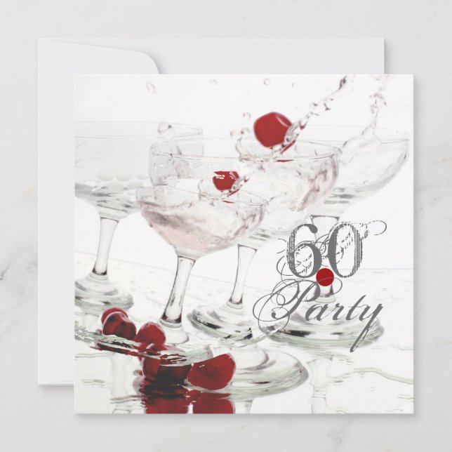 60 Birthday celebration party major CUSTOMIZE Invitation (Front)