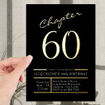 60 Black 60th Birthday Party Gold Foil Invitation<br><div class="desc">Celebrate a milestone event in style with these luxurious gold foil 60th birthday invitations! Perfect for celebrating 60 years of life, family, and friends, these black invites will give your guests a hint at the special occasion in store. Give your loved one a 60th birthday party to remember with these...</div>