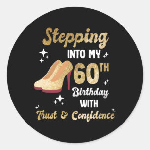 60 Celebrating 60 Years Age 60 Classic Round Sticker