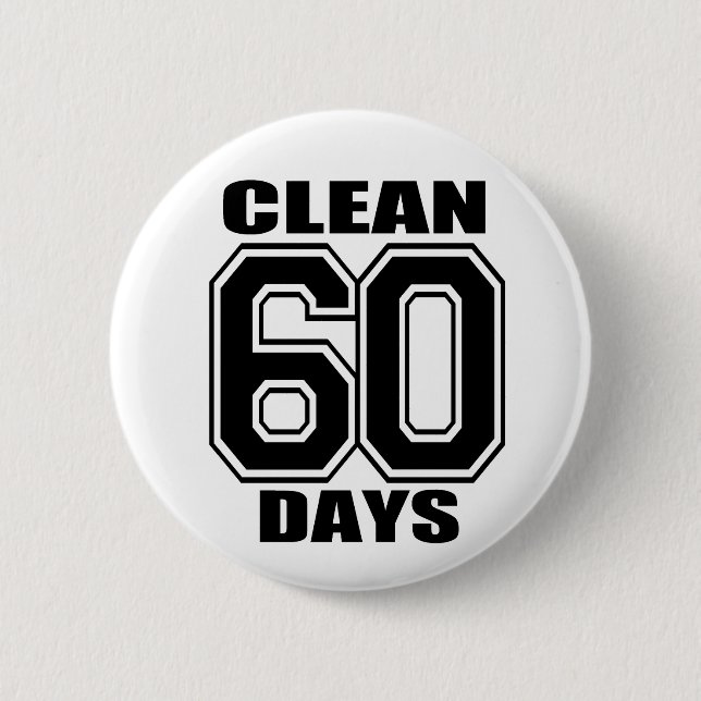 60 days  clean black button (Front)