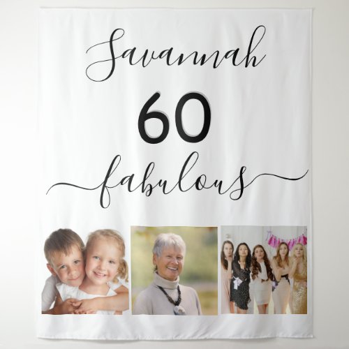 60 fabulous custom photo surprise party birthday tapestry