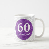 60 & Fabulous! Purple Glitter Sixtieth Birthday