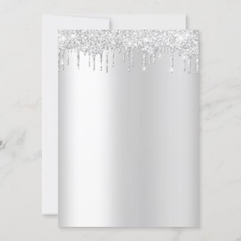 Silver Rattle Invitation 60 Fabulous Silver Glitter Birthday Party Invitation | Zazzle