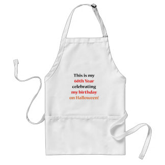 60 Halloween Birthday Adult Apron