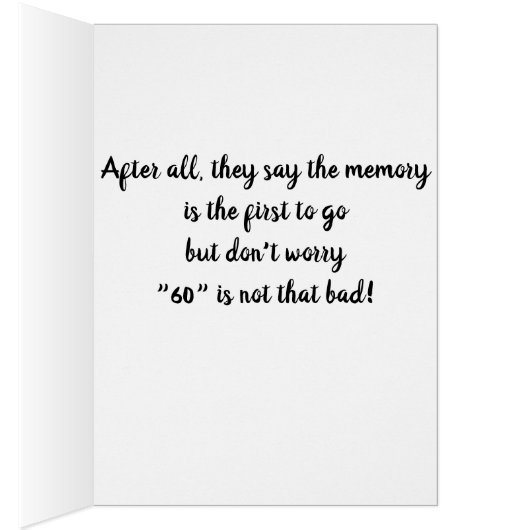 ***60*** IS NOT SO BAD "SO THEY SAY" (Inside (Right))