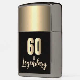 60 & Legendary Gold 60th Birthday Zippo Lighter