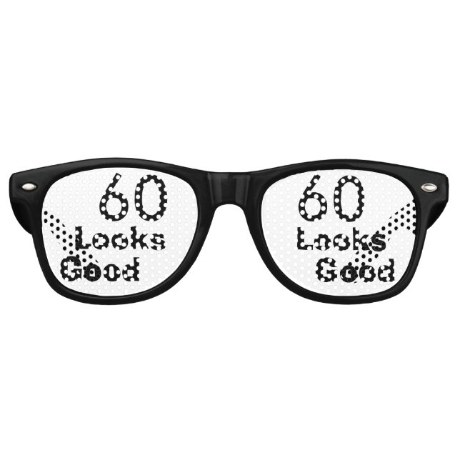 60 Looks Good © Funny 60th Birthday Gag Gift Retro Sunglasses (Front)