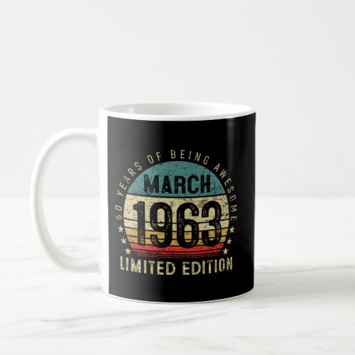 60 March 1963 60Th Coffee Mug