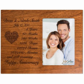 60 Months 5th Anniversary Cherry Picture Frame (Front)