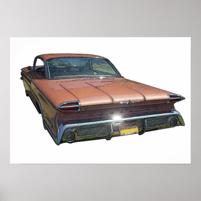 60 Oldsmobile Rear View Poster (Front)