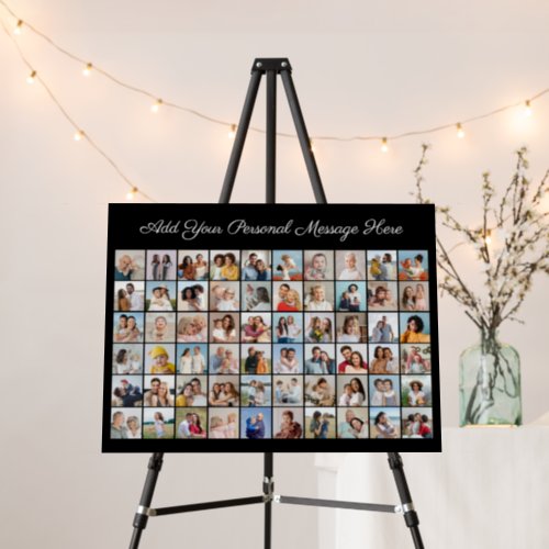 60 Photo Collage Add Your Greeting Editable Color Foam Board