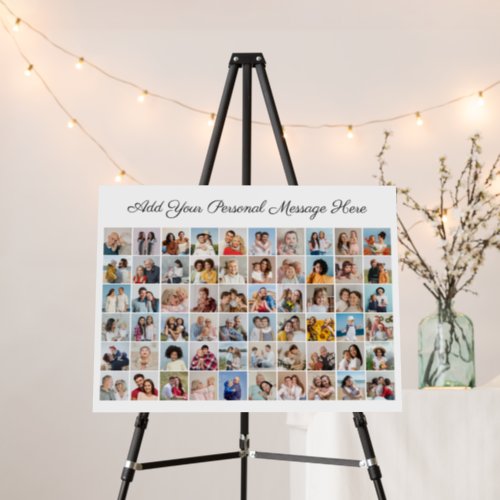 60 Photo Collage Add Your Greeting Editable Color Foam Board