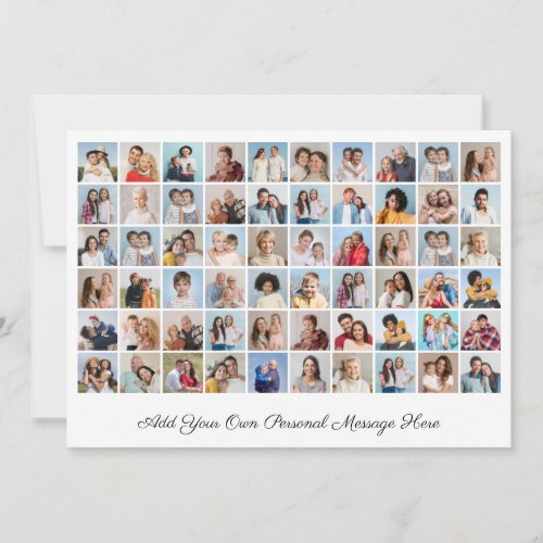 60 Photo Collage Add Your Greeting Editable Color Invitation