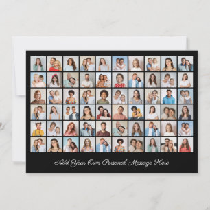 60 Photo Collage Add Your Greeting Editable Color Invitation