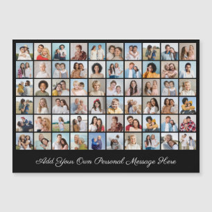 60 Photo Collage Add Your Greeting Magnetic Card