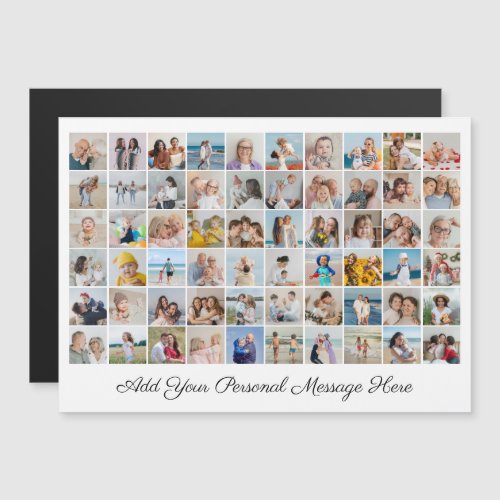60 Photo Collage Add Your Greeting Magnetic Card