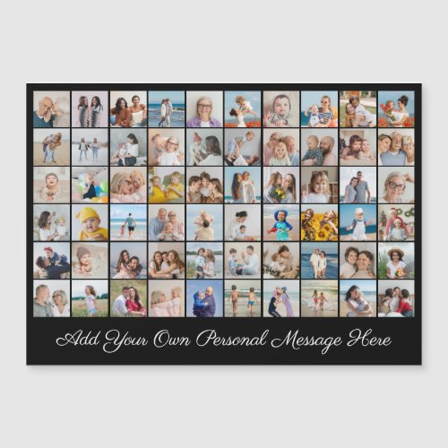 60 Photo Collage Add Your Greeting Magnetic Card