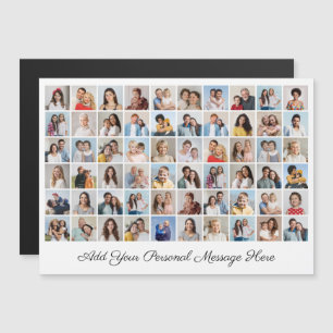 60 Photo Collage Add Your Greeting Magnetic Card