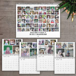 60 Photo Custom Modern Family Collage - 2024 Calendar<br><div class="desc">Add your favorite photos to make a modern photography calendar. Each month includes room for 5 photos. The front and back cover shows all of the photos in a collage. The background on this template is black. For best results, crop your photos into squares before uploading. All the colors can...</div>