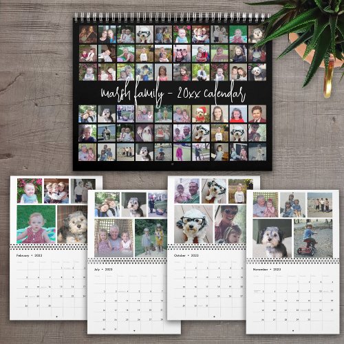 60 Photo _ Custom Modern Family Template Calendar