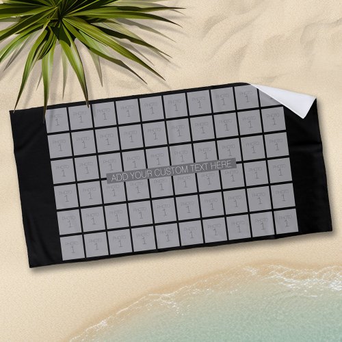 60 Photo Template Collage _ Can Edit Color Beach Towel