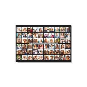 60 Photo Template Collage - Can Edit Color Canvas Print