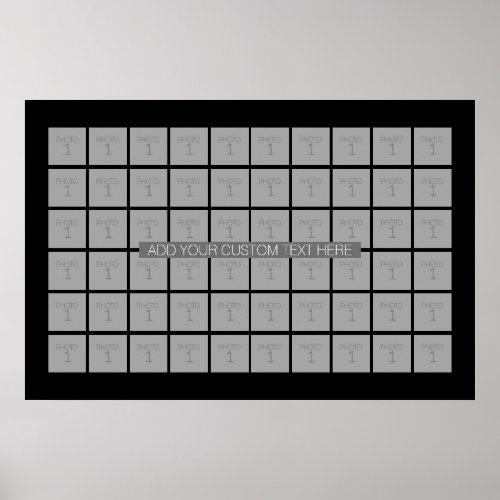 60 Photo Template Collage - Can Edit Color Poster