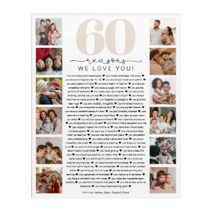 60 Reasons We Love You Birthday Keepsake Gift Acrylic Print