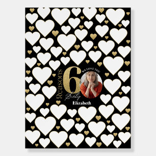 60 Reasons We Love You Black Gold Board