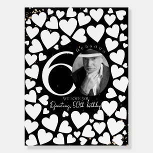 60 Reasons We Love You Gold Black Board