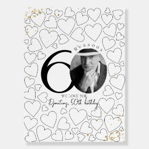 60 Reasons We Love You Gold Board