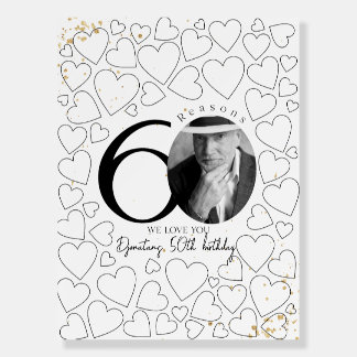 60 Reasons We Love You Gold Board