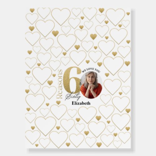60 Reasons We Love You Gold Board