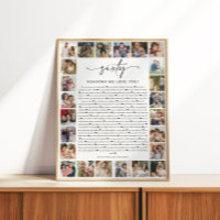 60 Reasons We Love You Photo Collage Keepsake Gift