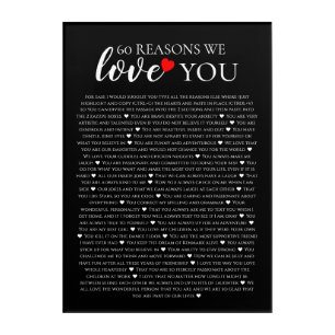 60 reasons why we love you 80th 60th birthday 40th acrylic print