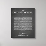 60 reasons why we love you birthday gift for him canvas print<br><div class="desc">This is a DO IT YOURSELF XX Reasons why we love you. roses reasons we love you,  editable 50 Reasons,  60th birthday,  editable,  80th birthday,  memories,  love you,  mom,  retire You can edit the main body text. Designed by The Arty Apples Limited</div>