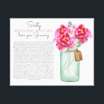 60 reasons why we love you Granny pink peony Canvas Print<br><div class="desc">This is a DO IT YOURSELF XX Reasons why we love you. roses reasons we love you,  editable 50 Reasons,  60th birthday,  editable,  80th birthday,  memories,  love you,  mom,  retire You can edit the main body text. Designed by The Arty Apples Limited</div>