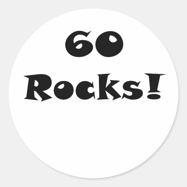 60 Rocks Classic Round Sticker (Front)