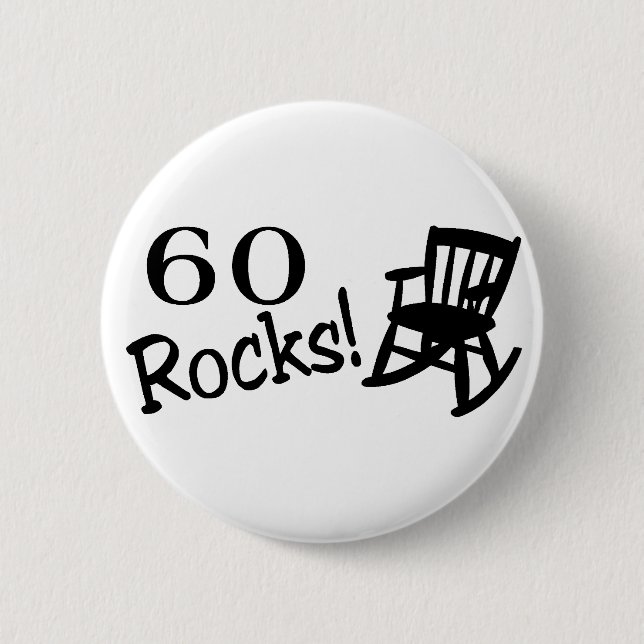 60 Rocks (Rocker) Pinback Button (Front)