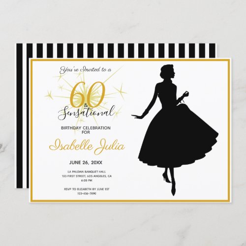 60  SENSATIONAL 60th Birthday Invitation