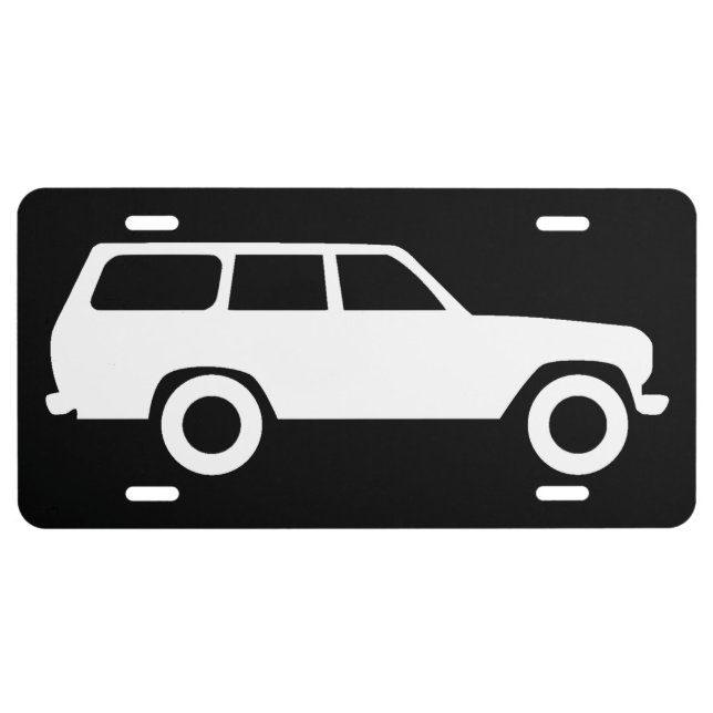 60 Series Toyota Land Cruiser License Plate - Blk (Front)
