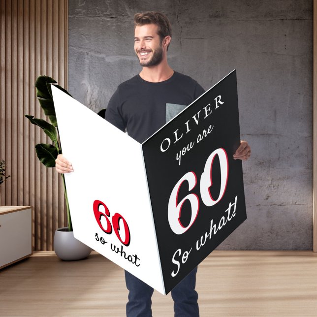 60 so What Funny Black Giant 60th Birthday Card (Creator Uploaded)