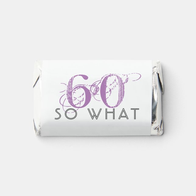 60 So what Funny Pink 60th Birthday Woman Hershey's Miniatures (Front)