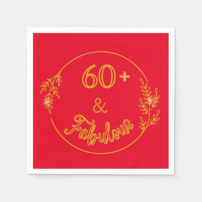 60 Something  and Fabulous Napkins (Front)