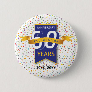 60 th ANNIVERSARY Design Button