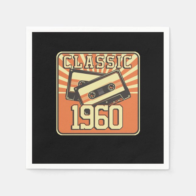 60 th Birthday Gift for Men And Women Born in 1960 Napkins (Front)