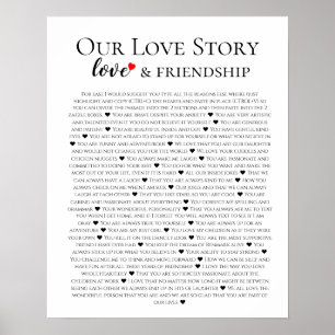 60 things we love about you, 70th 80th birthday poster